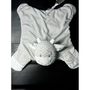 Gund Baby Roly Poly Comfy Cozy Big Gray Polka Dot Cow Lovey Plush Satin Playmat